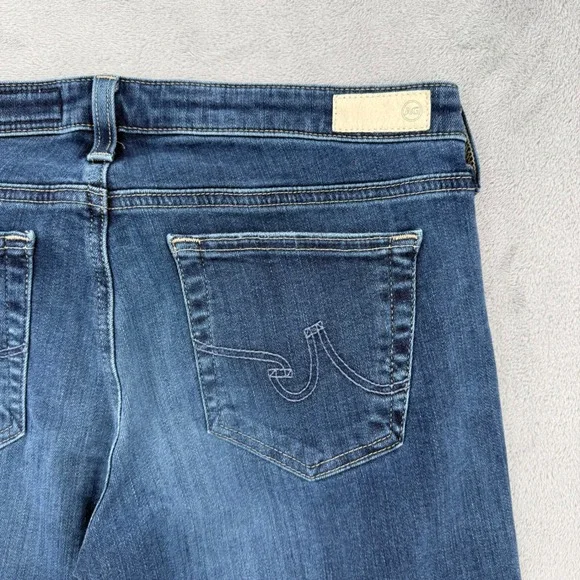 AG Adriano Goldschmied The Stilt Crop Cigarette Jeans Raw Hem Blue Size 30 - Picture 9 of 13